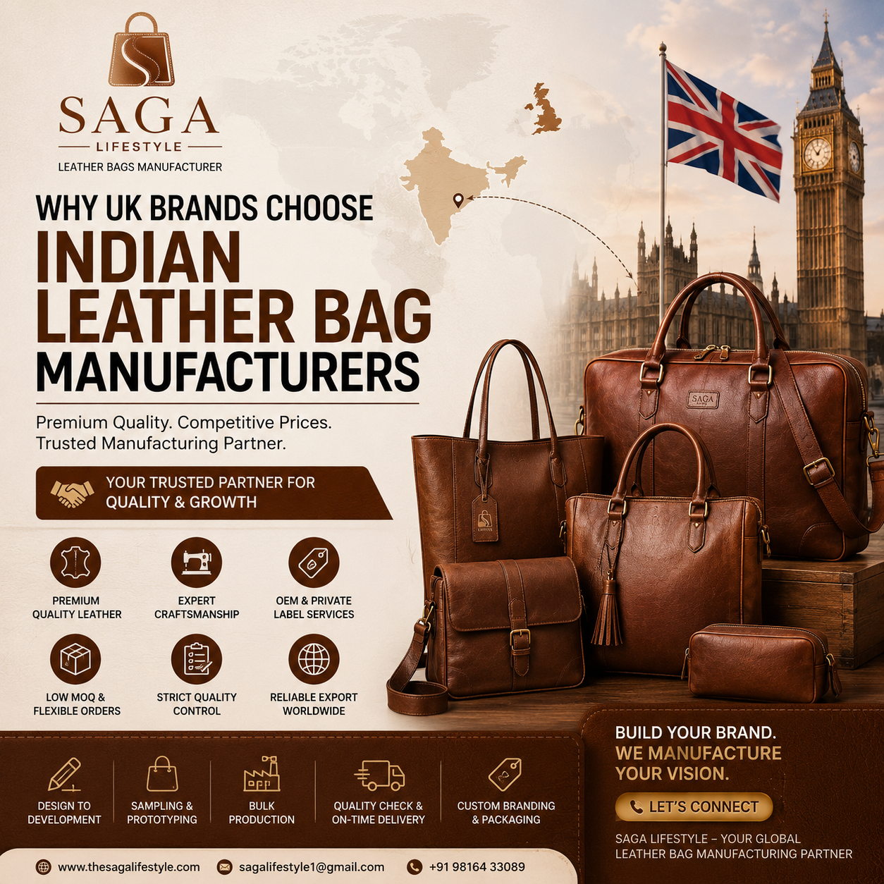 why uk choose indian leather bag manufacturer
