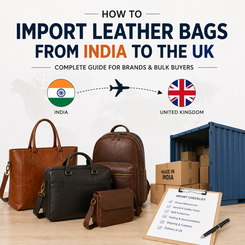 How to Import Leather Bags from India to the UK: Complete Guide for Brands & Bulk Buyers